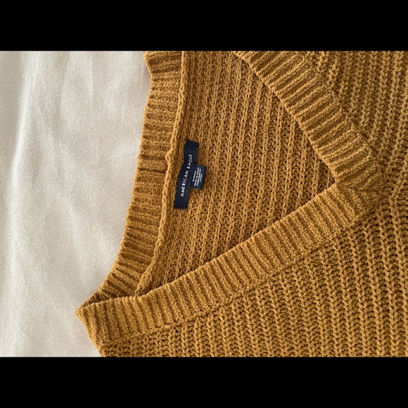 Mustard chenille cropped sweater - Picture 6 of 8